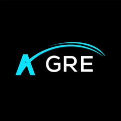 GRE creative minimalist letter logo.	
