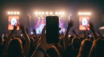 Concert Crowd Smartphone Video.