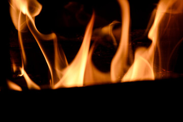 Feuer im Kamin, Ofen