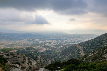 Naklejka premium Scenic mountain view over Paphos Cyprus 20.11.2024