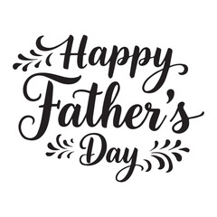Happy Father's Day typography calligraphy vector design.