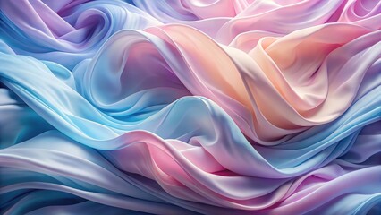 Dreamy Pastel Drapery Abstract Swirls of Soft, Flowing Fabric in Delicate Hues