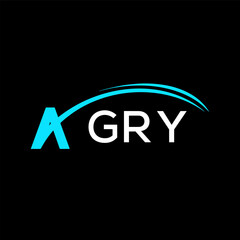 GRY creative minimalist letter logo.	