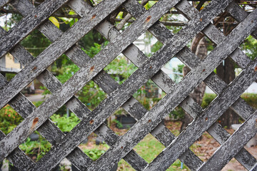 Close-up of old woven wood patterns