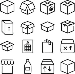 Box and Packaging Icon Vector