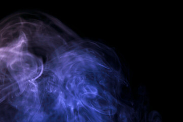 Ethereal Swirls of Colorful Smoke on a Black Background