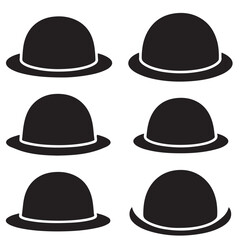 Fototapeta premium set vector various bowler hats 