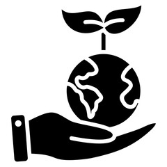 Sustainability Glyph Icon