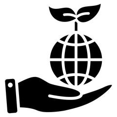 Sustainable Development Glyph Icon