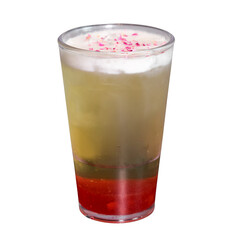 Refreshing layered mocktail recipe home kitchen beverage cozy atmosphere close-up unique drink