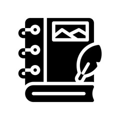 history book glyph icon