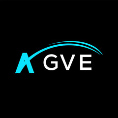 GVE creative minimalist letter logo.	
