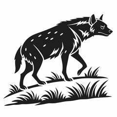 Fototapeta premium Hyena silhouette icon vector