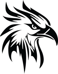 Obraz premium sharp eyed; resolute; eagle emblem; eagle design; eagle artwork