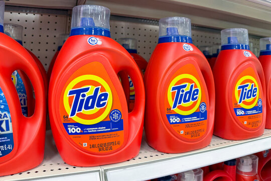 Tide Laundry Detergent on Retail Store Shelves