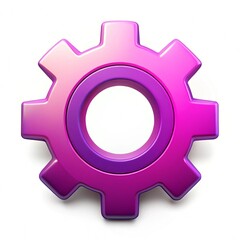pink gears on white background