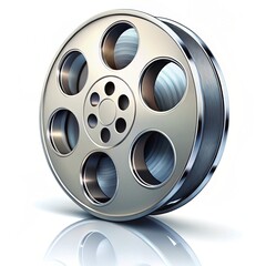 film reel on white background