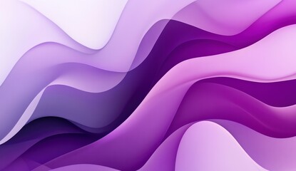 Fototapeta premium Abstract Purple Wave Background with Fluid Gradient Shapes and Smooth Lines