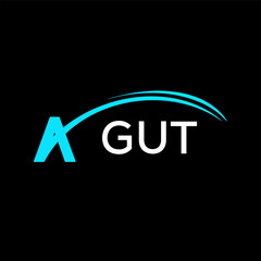 GUT creative minimalist letter logo.	