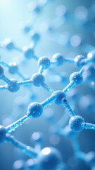 GLP-1 molecule structure, biological science concept illustration.