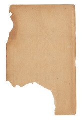 Fototapeta premium Vintage background of old paper texture with spots and torn edges isolated