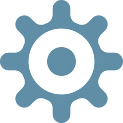 Blue Gear Icon