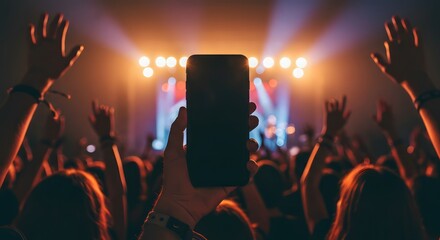 Concert Crowd Smartphone Recording. (4)