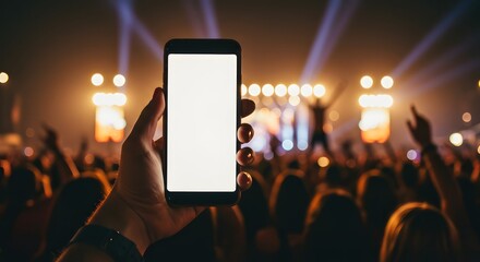Concert Crowd Phone Mockup.