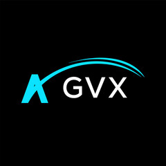 GVX creative minimalist letter logo.	