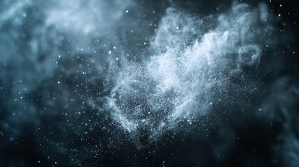 Fototapeta premium Protein Powder Dust Floating in Air.