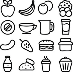 Breakfast Icons Vector Art