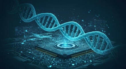 DNA code on microchip.