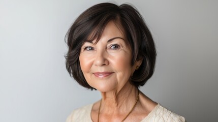 Concave Bob for an older woman over 70 years old