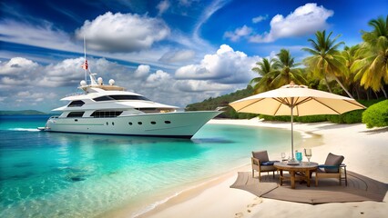 Fototapeta premium boat on the beach