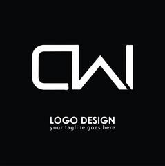 CW CW Logo Design, Creative Minimal Letter CW CW Monogram