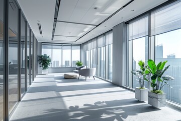 interior of a modern business office without people
