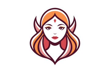 Illustration of a stylized goddess figure featuring intricate facial details, vibrant colors, and elegant lines representing divine femininity and cultural symbolism