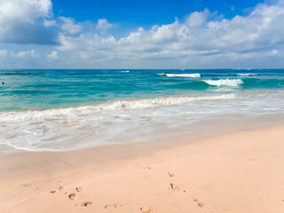 Fototapeta premium Bali vacation photography with blue sky and sandy beach