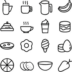 Breakfast Icons Vector Art
