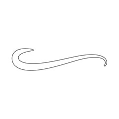 Stylish Swoosh Underline Vector Design