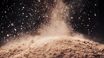 Protein Powder Dust Floating in Air