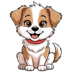 Fototapeta premium Adorable Poodle Dog Vector Cartoon Vector illustration Dog Vector Happy Face vector art