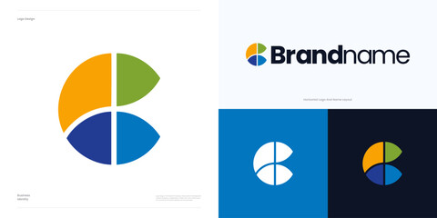 Letter C dynamic colorful logo icon design vector illustration element template editable, Creative modern abstract symbol initial C sign for technology and brand identity business.