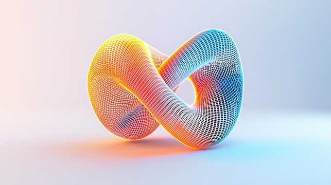 Dynamic visualization of the lorenz attractor digital space 3d model abstract art close-up mathematical concept