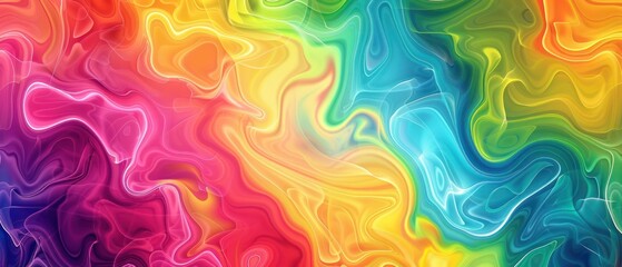 Vibrant abstract pattern flow in bright rainbow primary colors.
