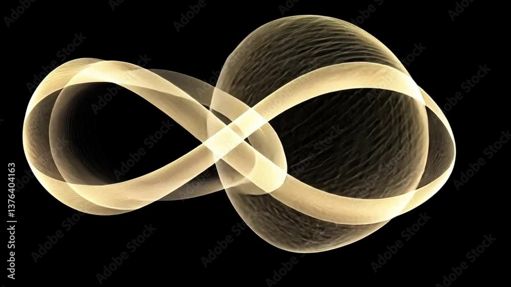 Poster abstract 3d wave pattern with circular shapes, dynamic flowing lines and bright highlights on black 