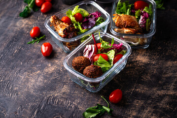 Meal prep concept. Healthy food in container.