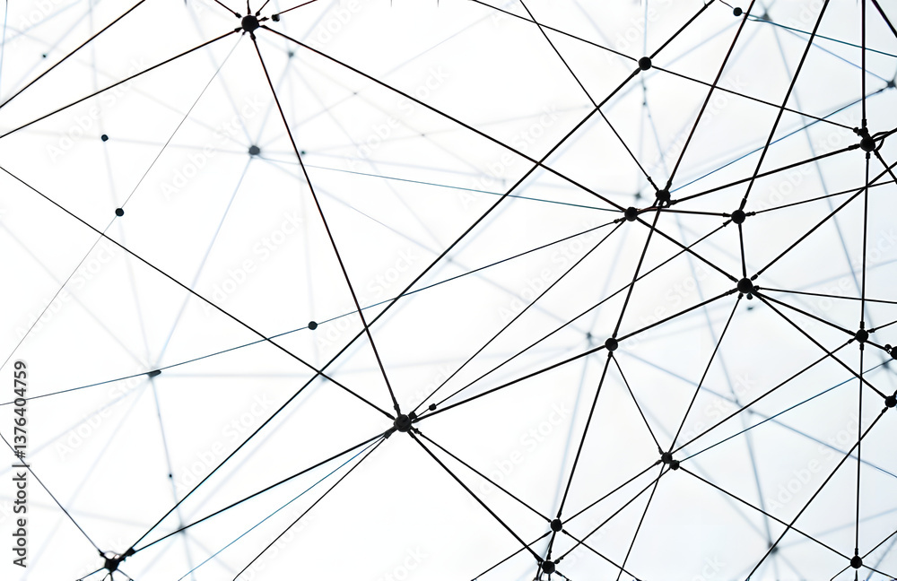 Poster A Geometric Abstract Background Featuring Intricate Network Of Intersecting Lines Creating A Visually Striking And Dynamic Effect Ove
