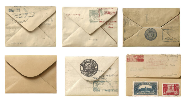 vintage envelope with postage stamps