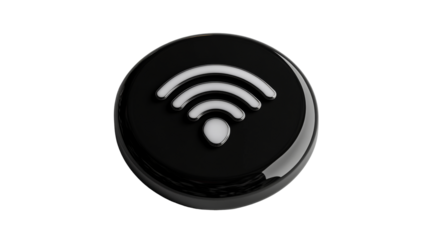 Wireless signal icon with transparent background for digital use